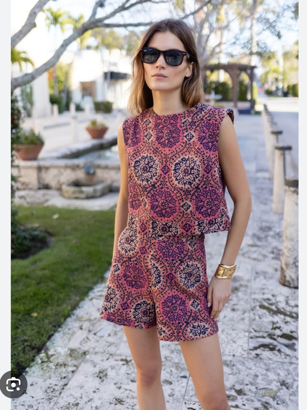 Julia Amory Set Fleur Kaleidoscope Slim Top and Kelly Short